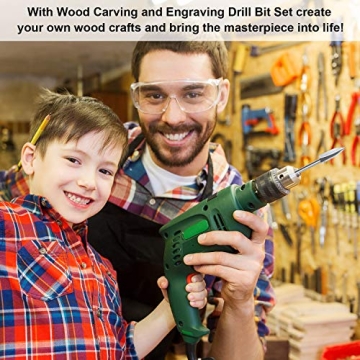 10 Pieces Wood Carving Drill Bits for DIY Projects