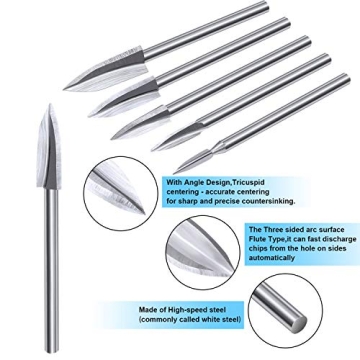 10 Pieces Wood Carving Drill Bits for DIY Projects