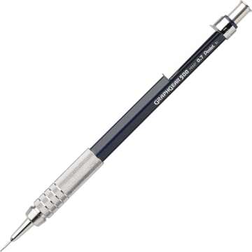 Pentel GraphGear 500 Mechanical Drafting Pencil, (0.7mm), Medium Line, Blue Barrel (PG527C)