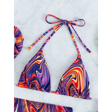 Stylish 4 Piece Women's Bikini Set with Beach Cover-Up