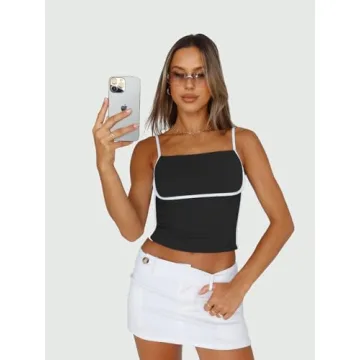 Trendy Queen Women's Summer Tops with Adjustable Straps