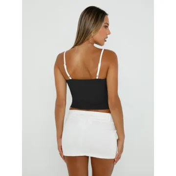 Trendy Queen Women's Summer Tops with Adjustable Straps