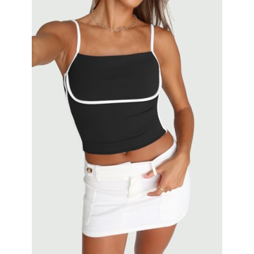 Trendy Queen Women's Summer Tops with Adjustable Straps