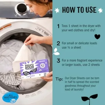 Molly's Suds Dryer Sheets for Sensitive Skin - Eco-Friendly