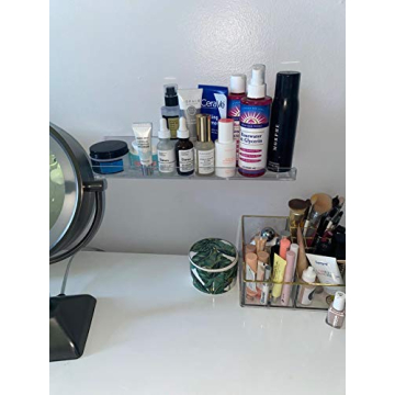 Stylish 4 Pack Acrylic Floating Shelves for Modern Spaces