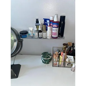 Stylish 4 Pack Acrylic Floating Shelves for Modern Spaces