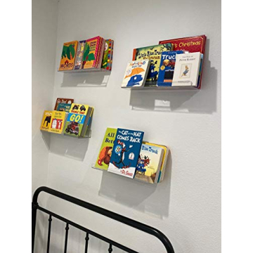 Stylish 4 Pack Acrylic Floating Shelves for Modern Spaces