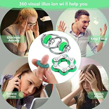 ZQFTZQ 8 Pcs Hand Fidget Toys for Stress Relief