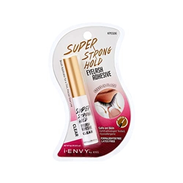 i-ENVY by KISS Super Strong Hold Eyelash Adhesive, Brush on, Waterproof Long-Lasting Strip Lash Glue...
