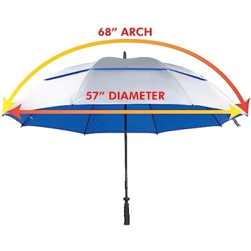 SunTek 68” Golf Umbrella with UV Protection & Windproof Design