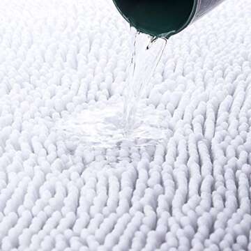 LOCHAS Luxury Shaggy Bath Rug 24 x 48 Inch Absorbent