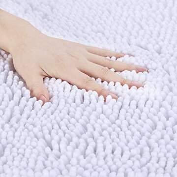 LOCHAS Luxury Shaggy Bath Rug 24 x 48 Inch Absorbent