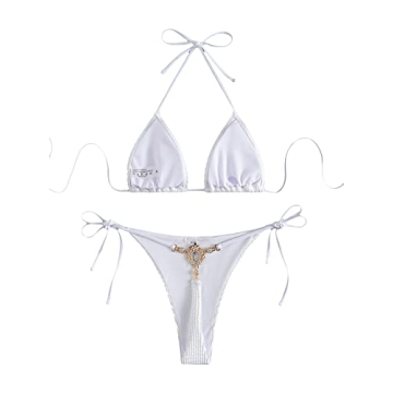 GORGLITTER Women's 2 Piece Sexy Thong Bikini Set - Elevate Your Beach Style!