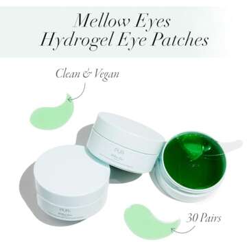 Hydrogel Rejuvenating Under Eye Patches, Mellow Eyes by PUR Beauty - Hydrates, Plumps & Brightens Un...