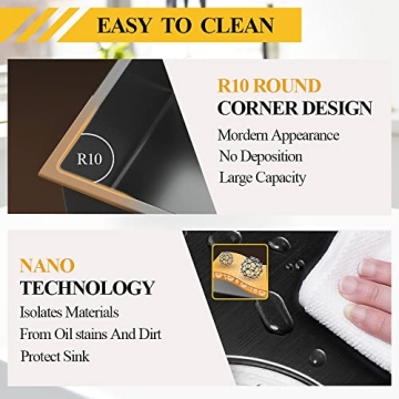 Black Stainless Steel Kitchen Sink - Stylish & Functional