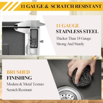 Black Stainless Steel Kitchen Sink - Stylish & Functional