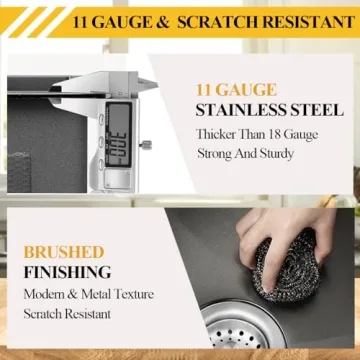 Black Stainless Steel Kitchen Sink - Stylish & Functional