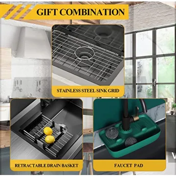 Black Stainless Steel Kitchen Sink - Stylish & Functional