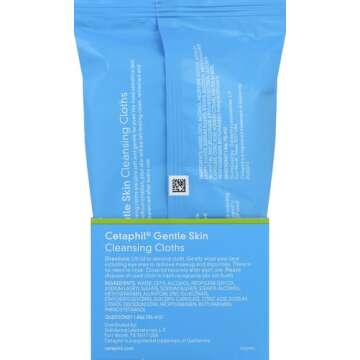 Cetaphil Gentle Skin Cleansing Cloths for Dry, Sensitive Skin, Face Cleansing Wipes, 25 ct.