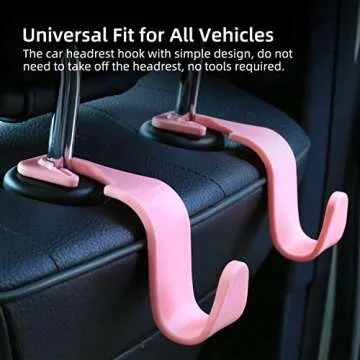 Amooca Car Headrest Hook 4 Pack - Organizer for Vehicles