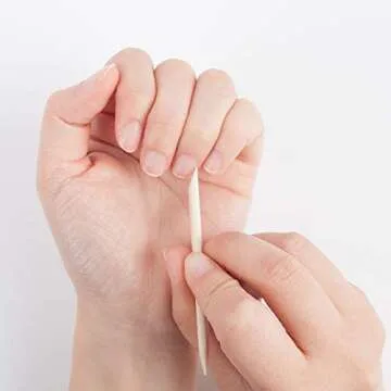 Sowaka 50 Pcs Natural Orange Wood Sticks for Nails