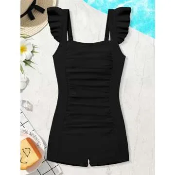 Stylish Aulyffo Girls Swimsuit for Ages 7-14 One Piece