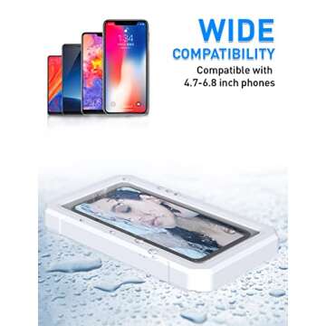 Tryone Waterproof Shower Phone Holder Mount 360° Rotating Bathroom Wall Cellphone Mountable Case, Shower Magic Box Compatible with iPhone 12 Pro 12 11 Pro Xs 8 | Samsung S21 or Other 4"-6.8" Device