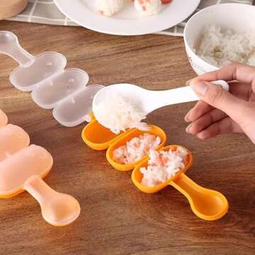10PCS Rice Ball Maker Shaker Sushi Making Kit With Fun Shapes