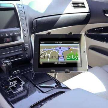 Heavy Duty Flexible 22“ Aluminum gooseneck ELD compliant car truck fleet floor seat bolt tablet mount for Apple iPad Air Pro Mini Microsoft Surface Pro/Book Lenovo Verizon 7 8 10 12 tablets