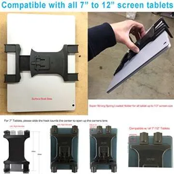 Heavy Duty Flexible 22“ Aluminum gooseneck ELD compliant car truck fleet floor seat bolt tablet mount for Apple iPad Air Pro Mini Microsoft Surface Pro/Book Lenovo Verizon 7 8 10 12 tablets