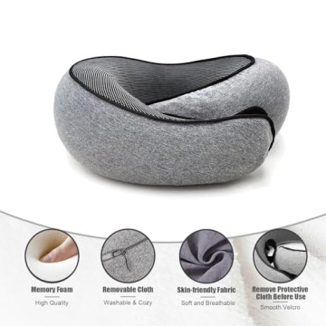 RURING Travel Neck Pillow - Memory Foam Comfort
