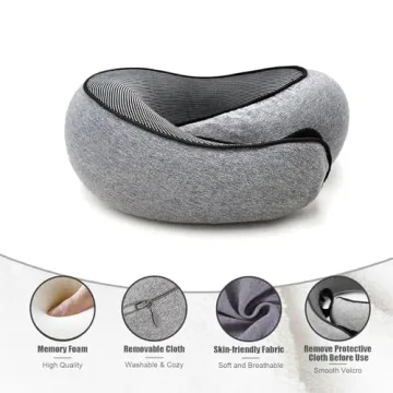 RURING Travel Neck Pillow - Memory Foam Comfort