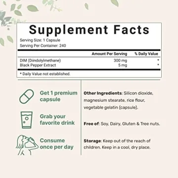 DIM Active Hormonal Balance Supplement with Black Pepper