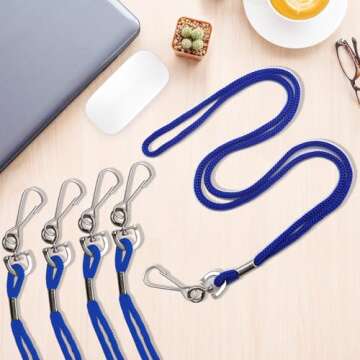 HOSL 100 Pack Durable Badge Lanyards for ID Access