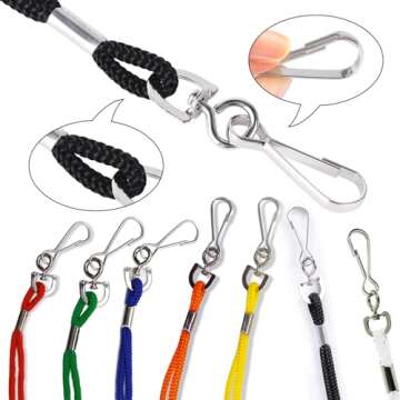 HOSL 100 Pack Durable Badge Lanyards for ID Access