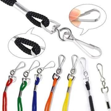 HOSL 100 Pack Durable Badge Lanyards for ID Access