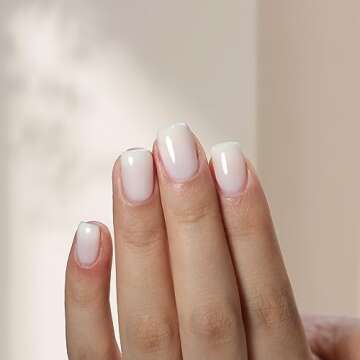 FZANEST Rubber Base Gel For Nails,Builder Base Gel Nail Polish Sheer Jelly Cream White Color,Elastic...