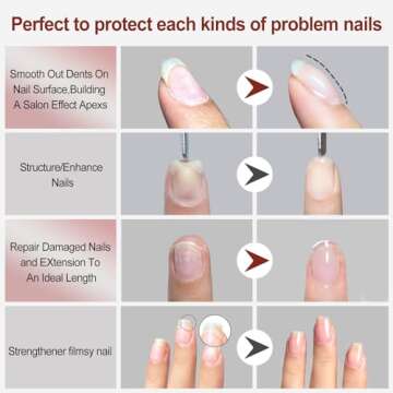 FZANEST Rubber Base Gel For Nails,Builder Base Gel Nail Polish Sheer Jelly Cream White Color,Elastic Rubber Base Coat,Nail Strengthener Extension Gel in a Bottle 15ml