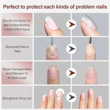 FZANEST Rubber Base Gel For Nails,Builder Base Gel Nail Polish Sheer Jelly Cream White Color,Elastic Rubber Base Coat,Nail Strengthener Extension Gel in a Bottle 15ml