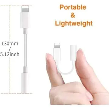 Apple MFi Certified iPhone 3.5mm Headphone Jack Adapter - 2 Pack for Lightning Devices
