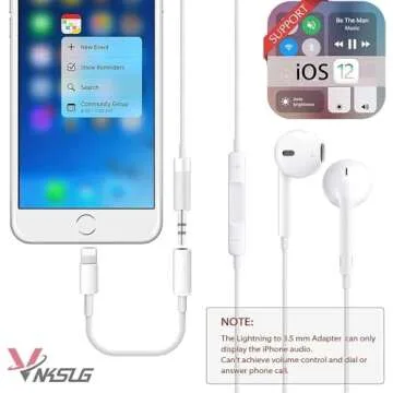 Apple MFi Certified iPhone 3.5mm Headphone Jack Adapter