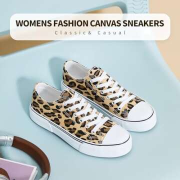 hash bubbie Women's Canvas Shoes Fashion Canvas Sneakers for Women Casual Tennis Shoes Low Top Walki...