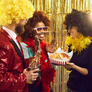 Carnival Party Snack Trays - 50 Pcs Red and White Stripes