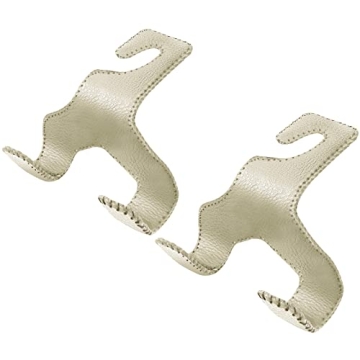 DPKIKO 2-in-1 Leather Headrest Hooks for Car Bags