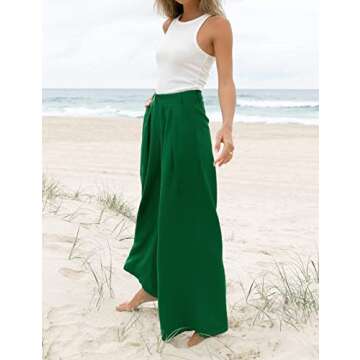 Kocowoo Women's High Waist Casual Wide Leg Palazzo Pants, Dress Pants for Women, Work Pants with Poc...