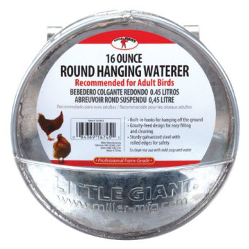 Little Giant® Hangable Poultry Waterer| Galvanized Round Hanging Poultry Waterer | Hanging Chicken ...