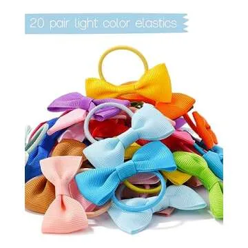 Cute 40PCS Mini Hair Bows for Baby Girls - Multi-colored