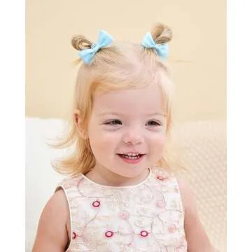 Cute 40PCS Mini Hair Bows for Baby Girls - Multi-colored
