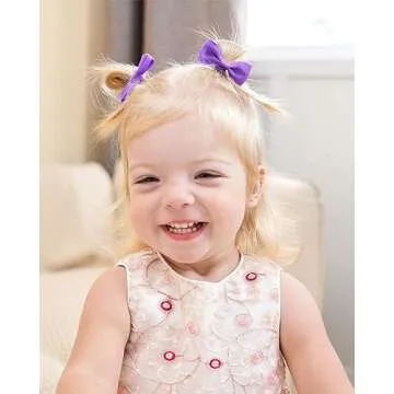 Cute 40PCS Mini Hair Bows for Baby Girls - Multi-colored