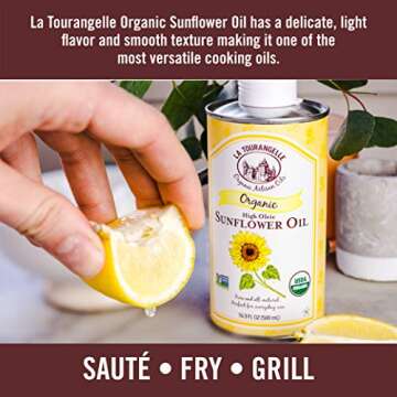 La Tourangelle Organic Sunflower Oil - High Heat Cooking Oil